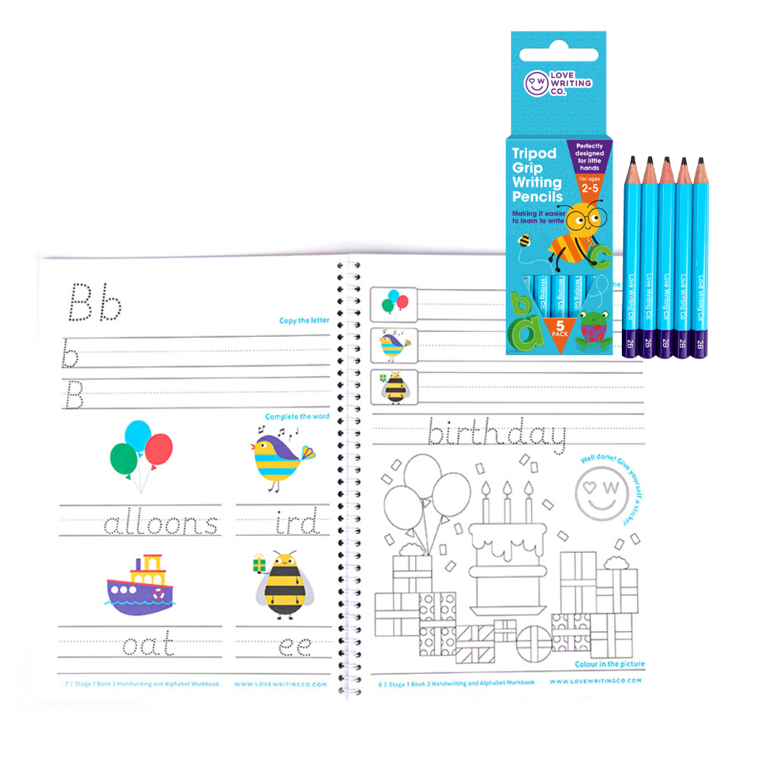 Left-Handed Learning Adventure Pack for Ages 3-5-Improve Pencil Grip and Control.