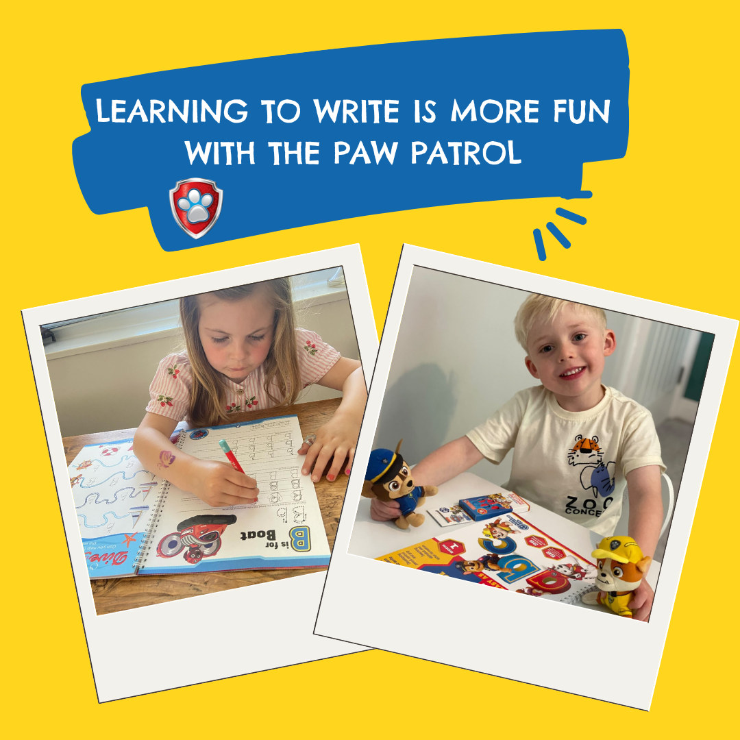 Beginners PAW PATROL Learn To Write The Alphabet Book & Pencils Set | Ages 3-5