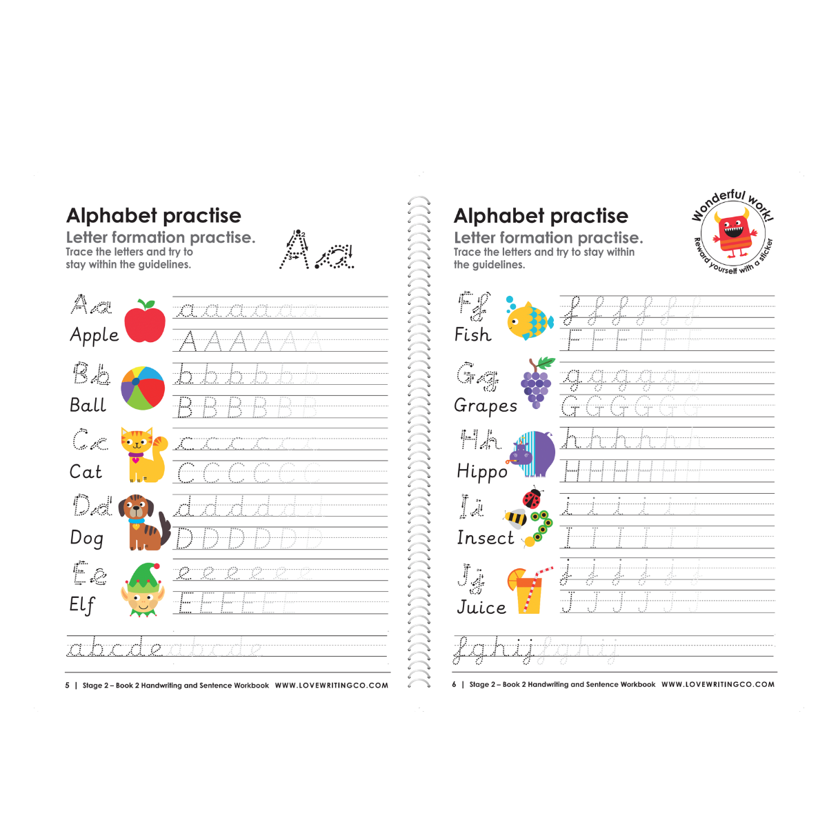NEW 6-9 Book 2! Cursive Handwriting Practice Workbook Stage 2 Book 2: Ages 6-9