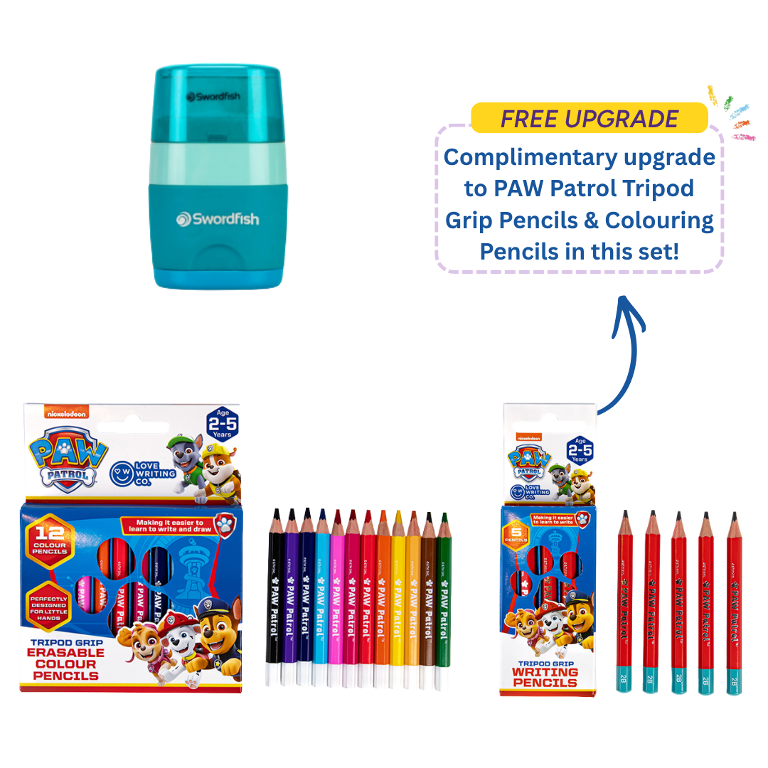 Tripod Writing Grip & Erasable Colouring Pencils Bundle | Ages 3-5