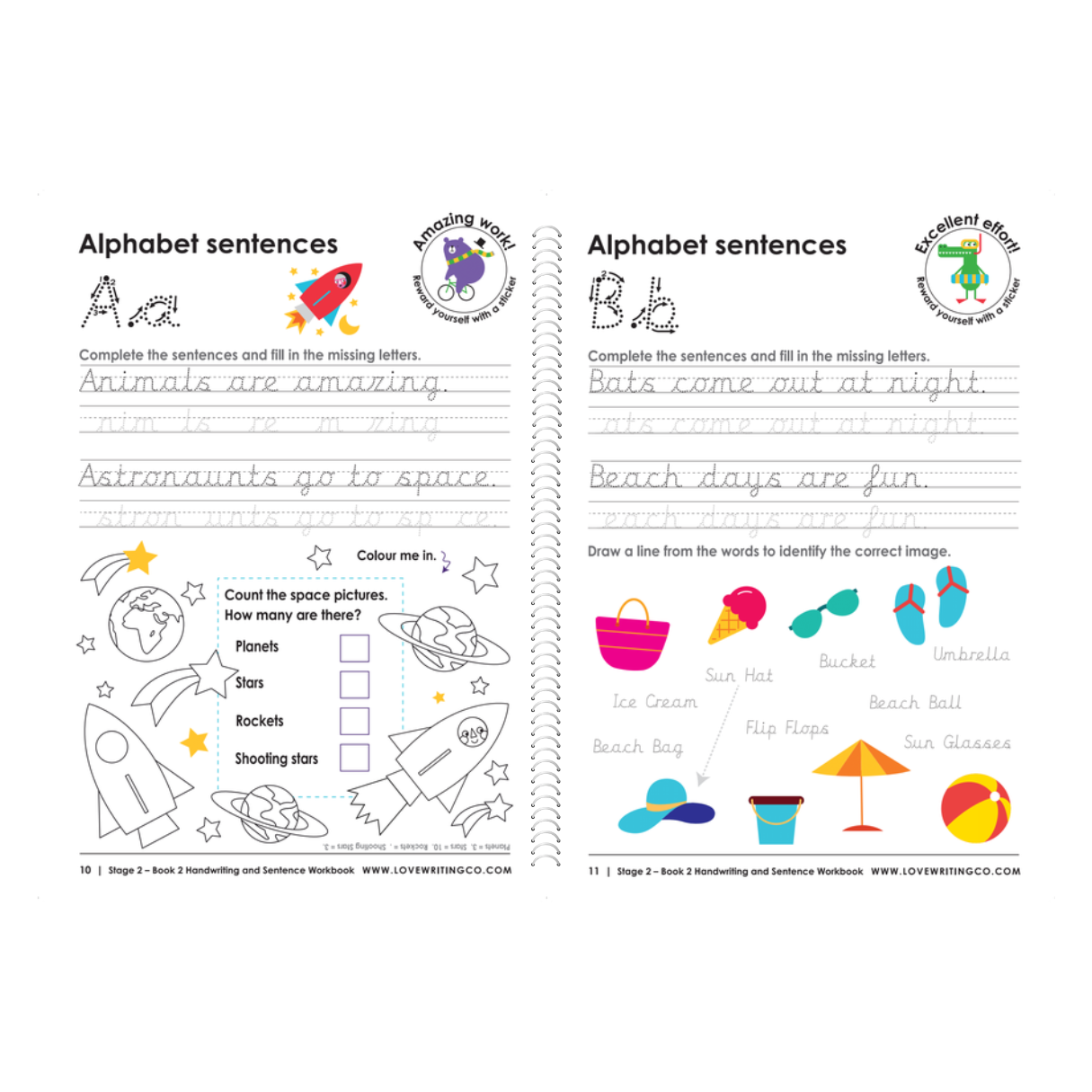 NEW 6-9 Book 2! Cursive Handwriting Practice Workbook Stage 2 Book 2: Ages 6-9