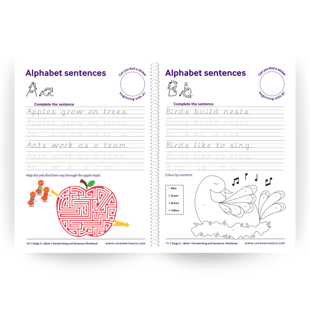 Cursive Handwriting Practice Workbook & Tripod Grip Pencil Writing Set: Age 6-9