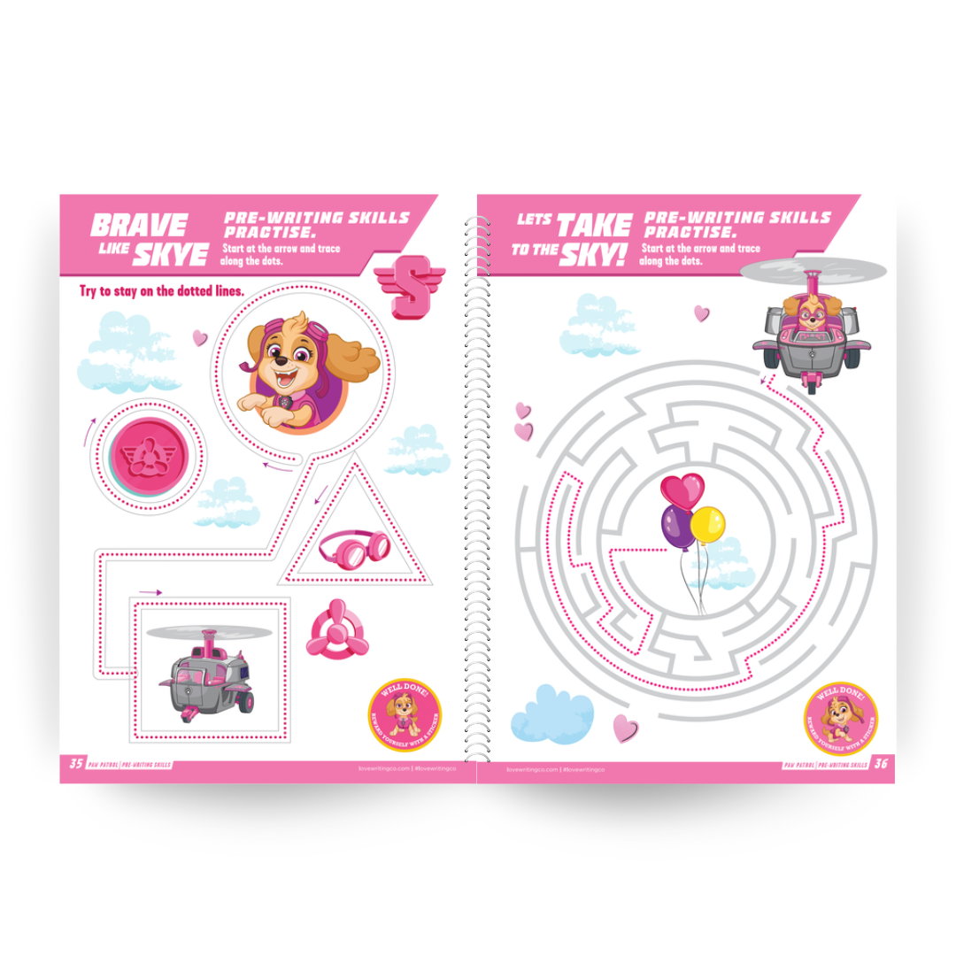 My First PAW PATROL Pre-Writing Skills Book & Pencils Set | First Writing Steps Ages 2+