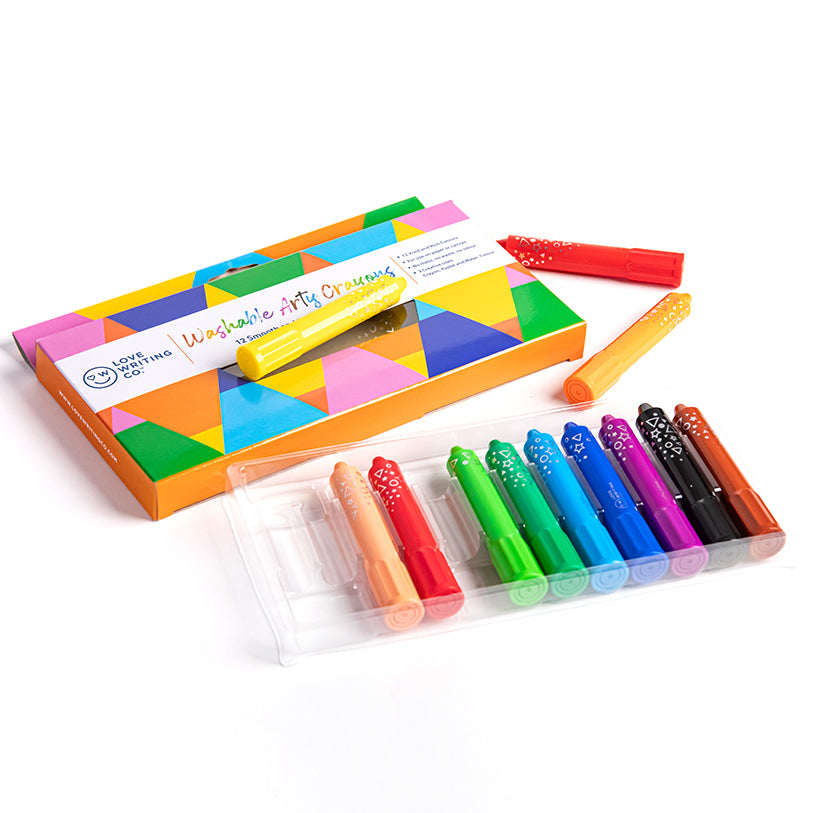 Alphabet & Drawing Activity Book Gift Bundle with 3-in-1 Washable Crayons