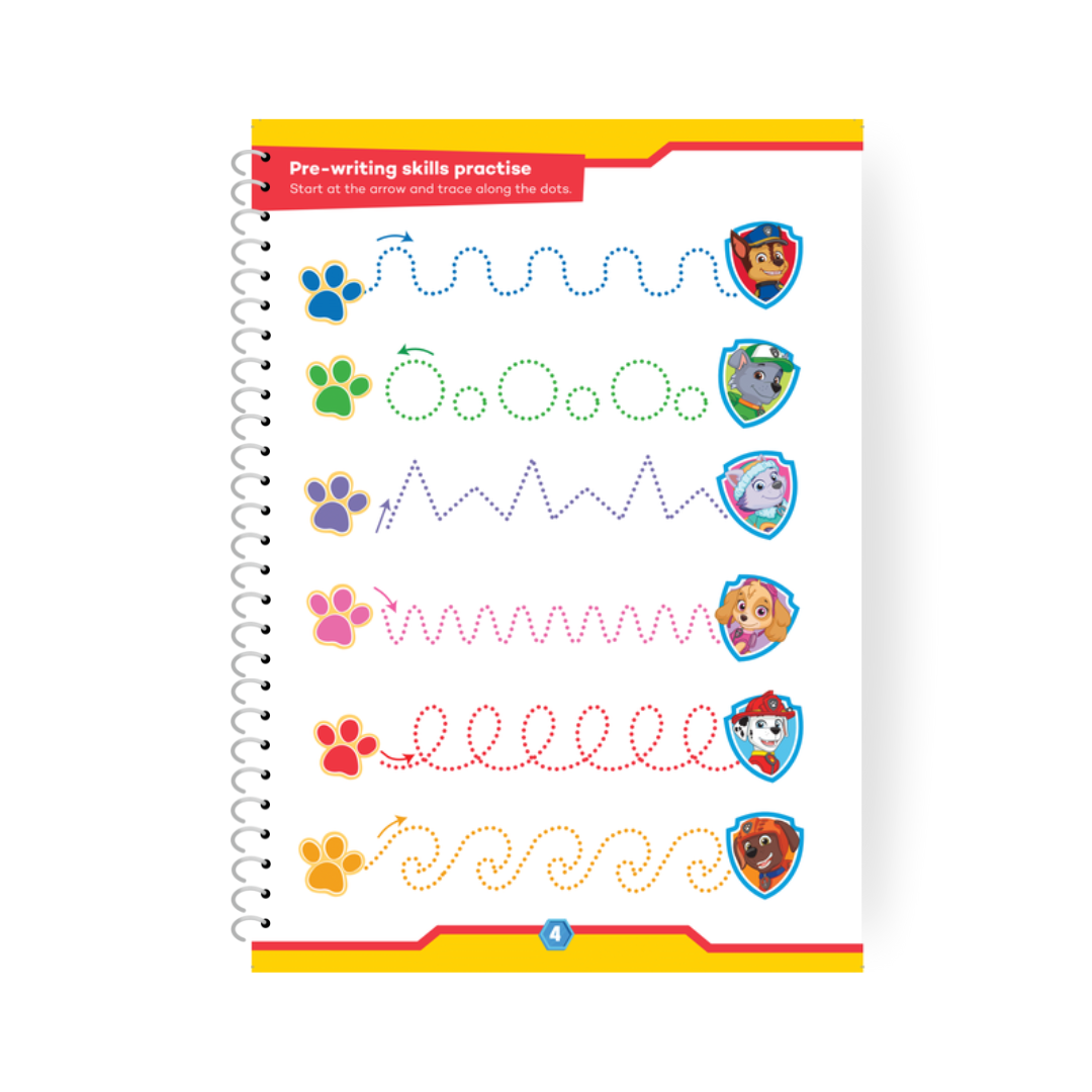 PAW PATROL Learn To Write The Alphabet Activity Book Ages 3-5