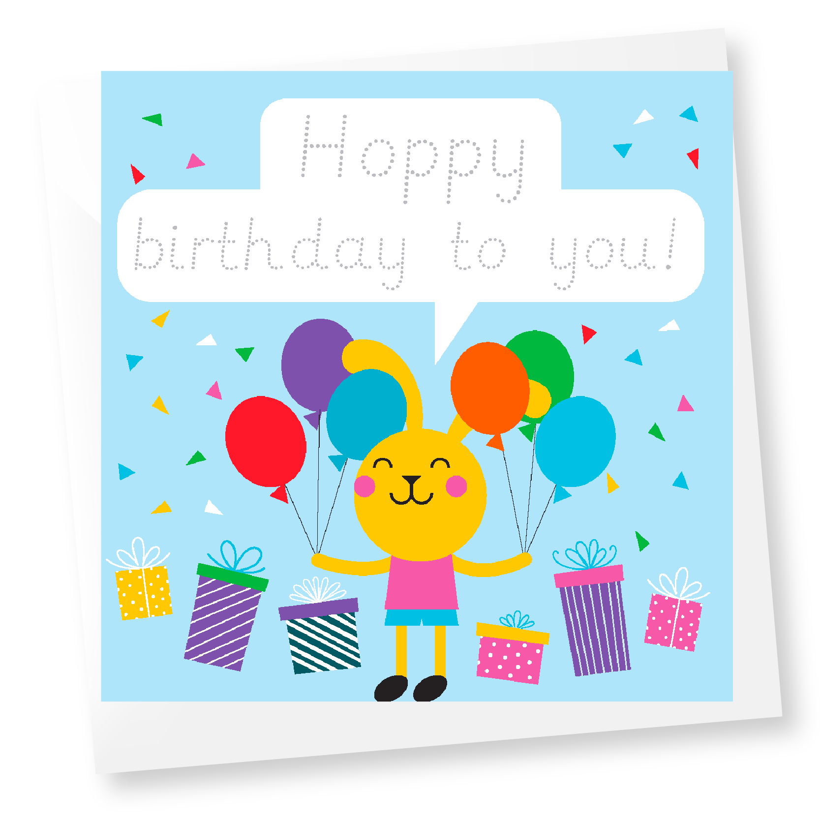 Trace & Personalise Fun Birthday Cards - Pack Of 10
