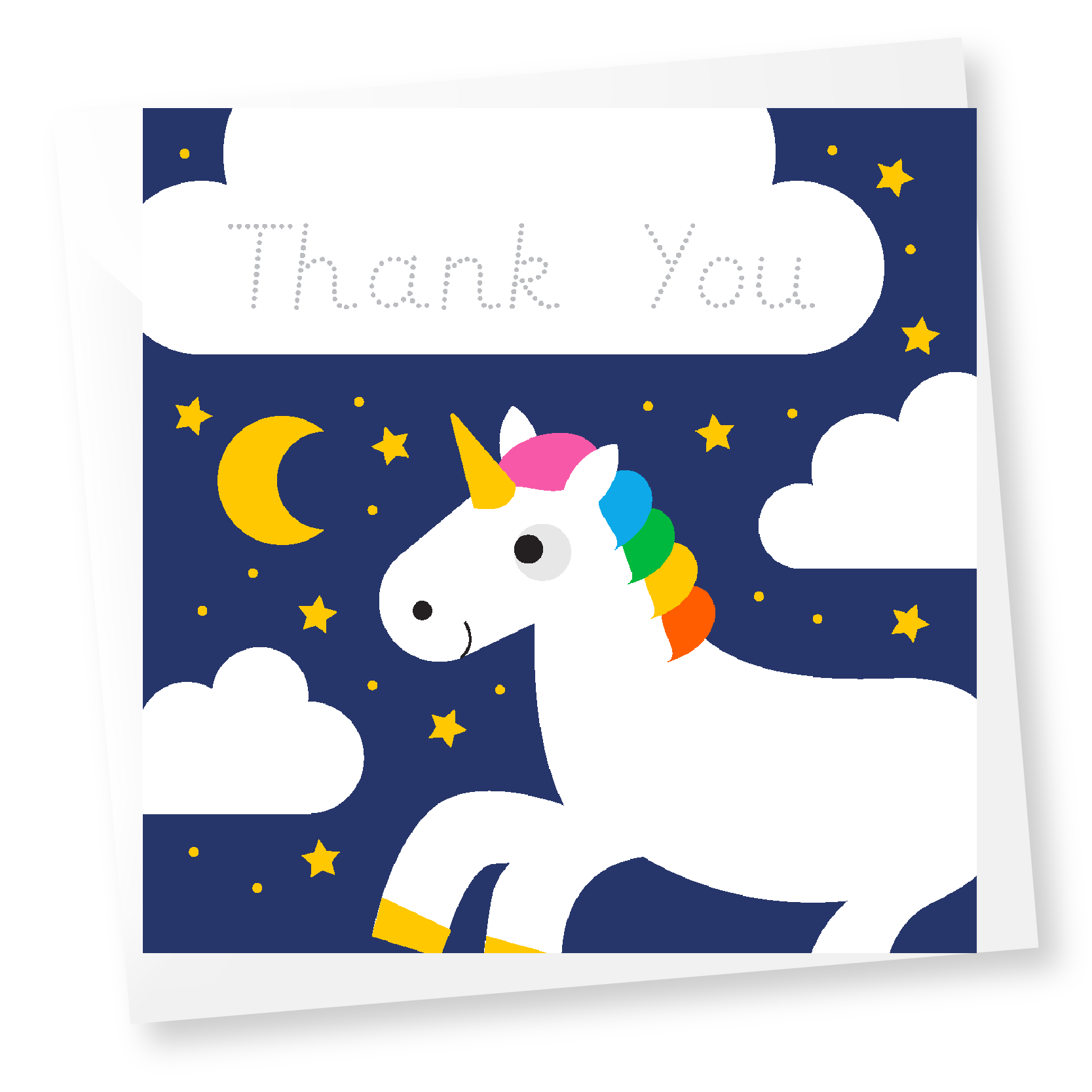 'Thank You' Fun Traceable Greeting Cards For Kids: Multi-Pack of 10 -Personalised