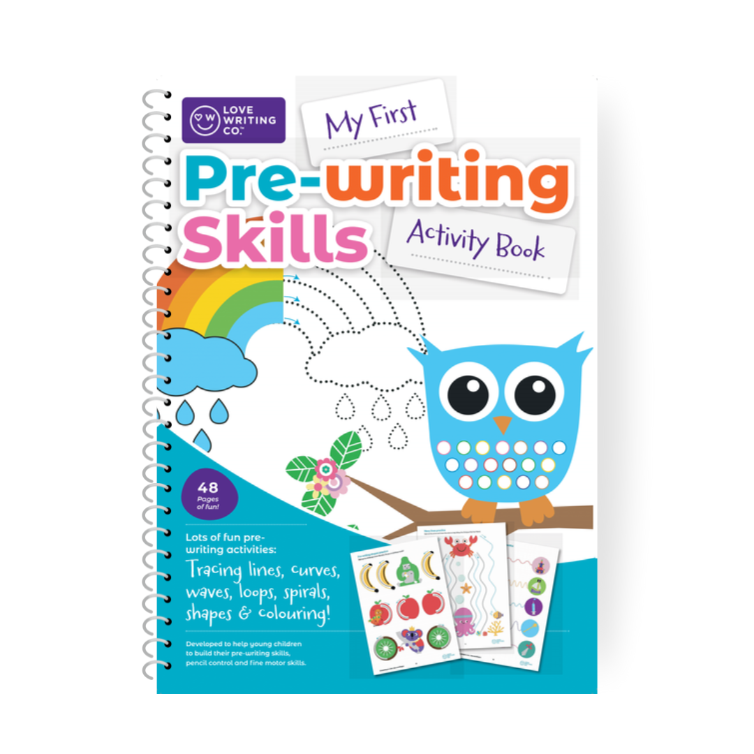Pre-Writing Skills Bumper Starter Pack For Children Age 2+ Book, Pencil and Crayon Set