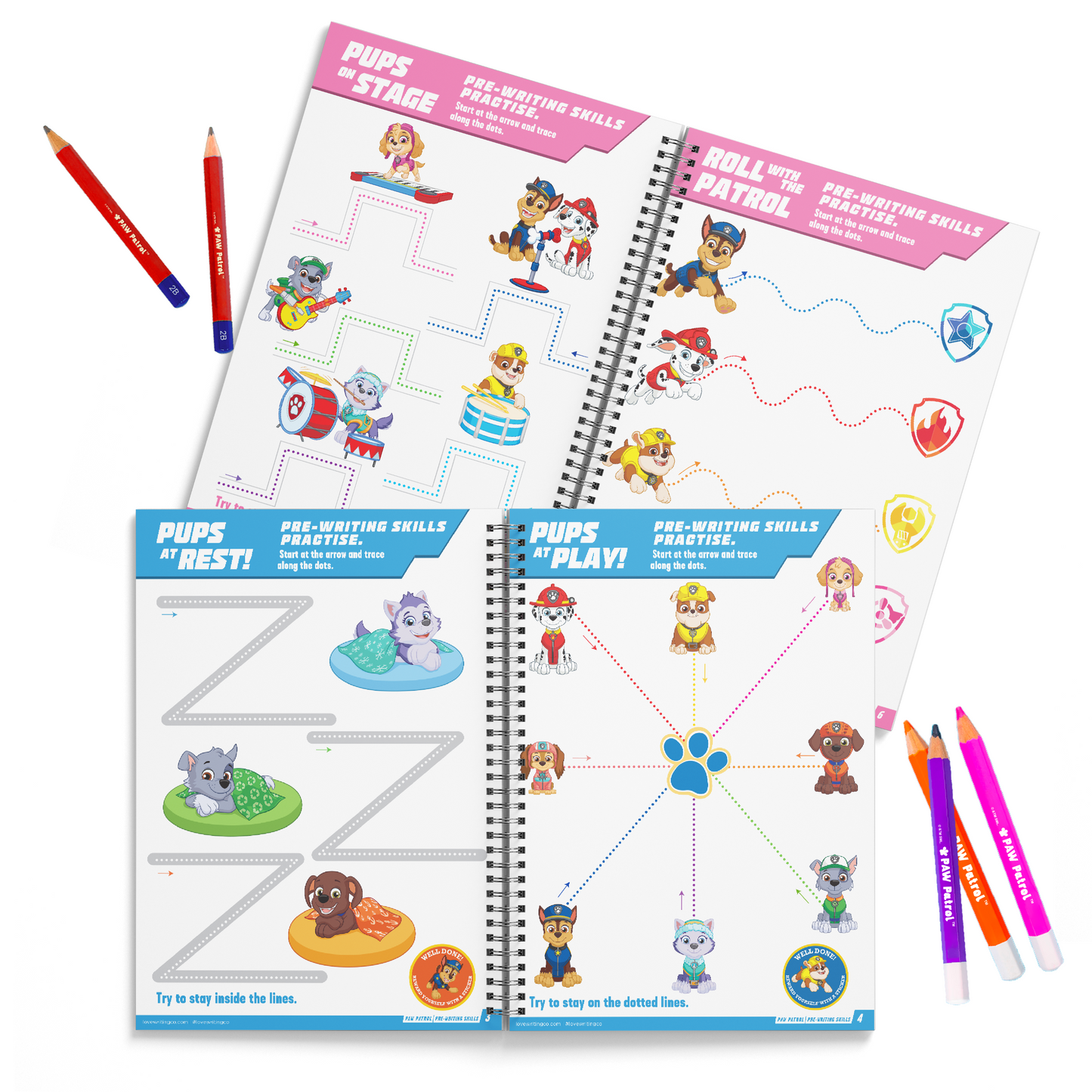 My First PAW PATROL Pre-Writing Skills Bundle | First Writing Steps Ages 2+