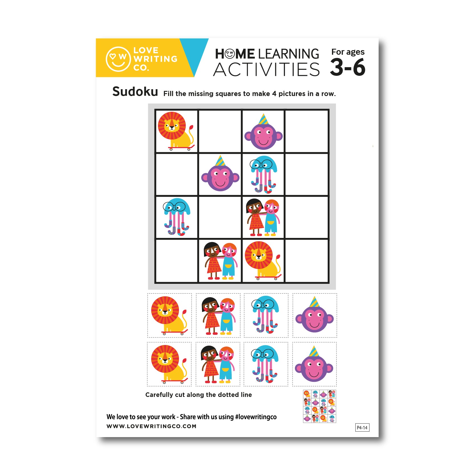 Sudoku activities by Love Writing Co