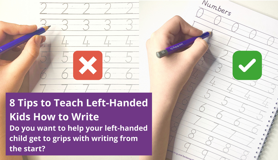 8 Tips to teach left handed kids how to write