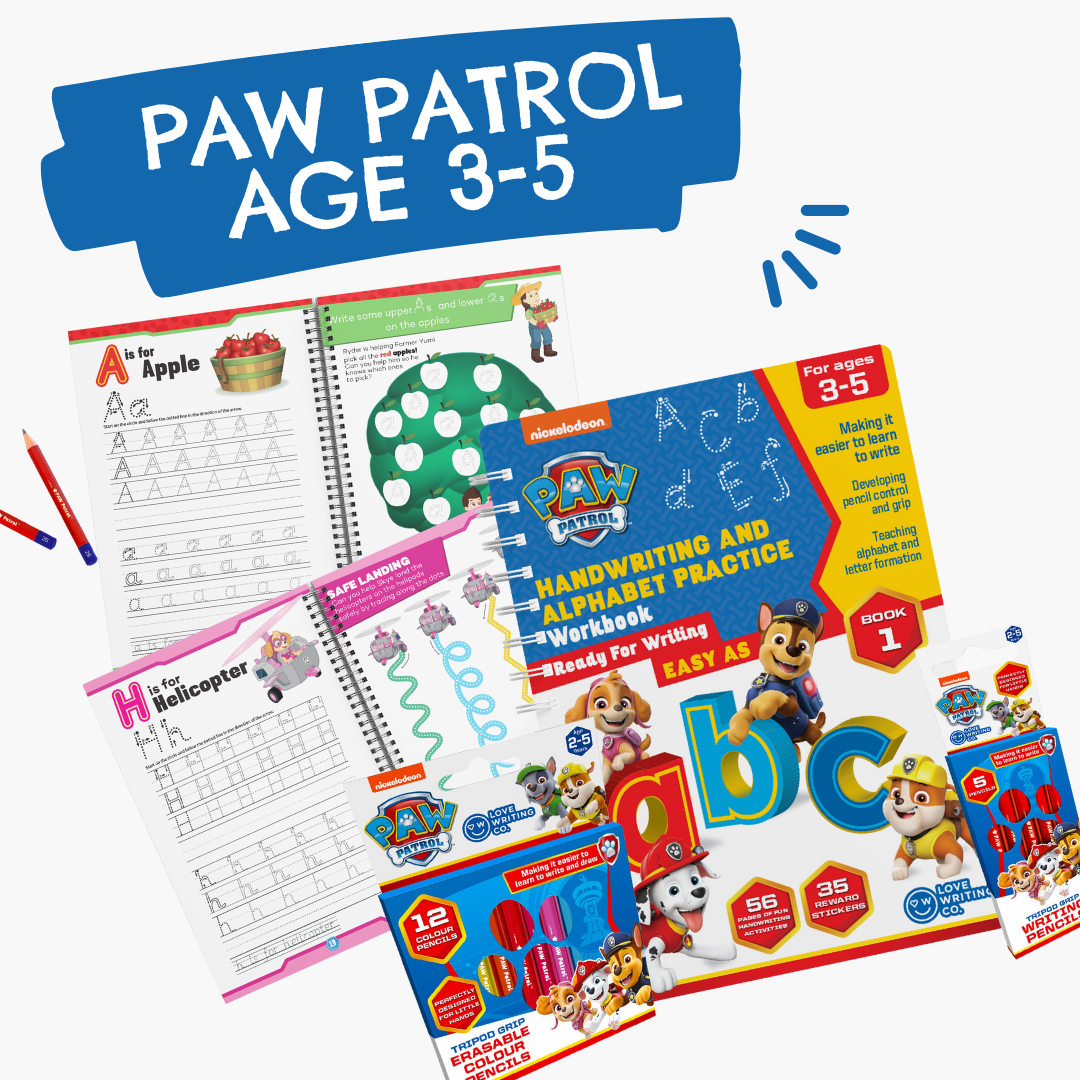 The Ultimate PAW PATROL Learn To Write The Alphabet Bundle Ages 3-5