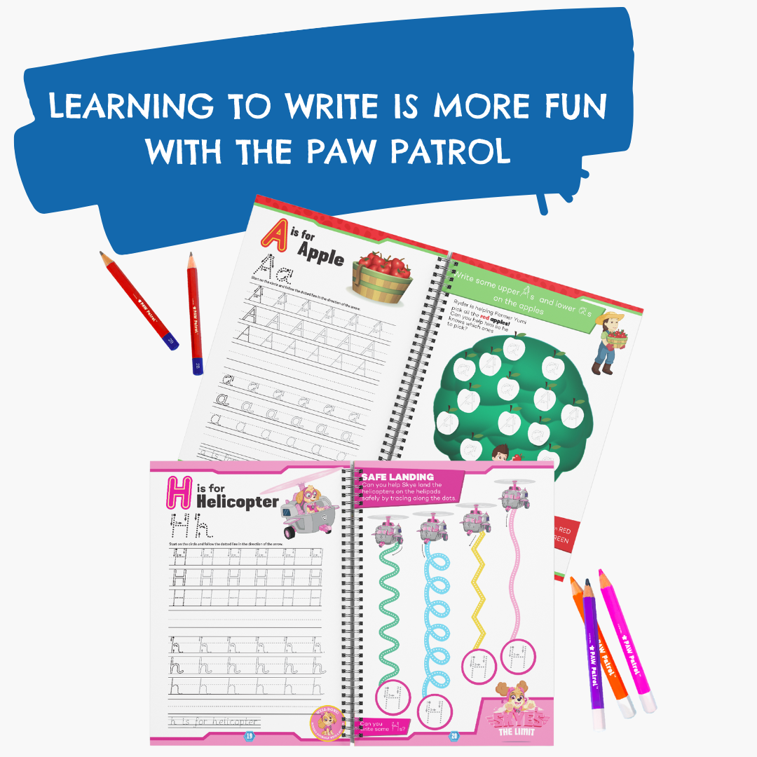 PAW PATROL Learn To Write The Alphabet Activity Book Ages 3-5