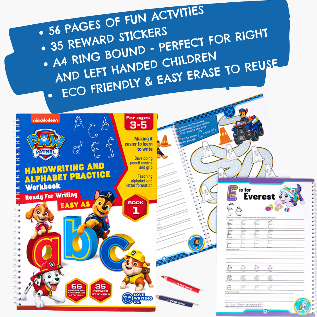 The Ultimate PAW PATROL Learn To Write The Alphabet Bundle Ages 3-5