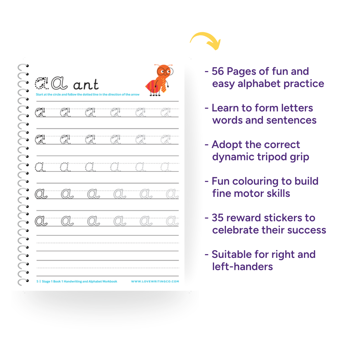 Handwriting & Alphabet Handwriting Practice Stage 1 Book 1 Age 3-5
