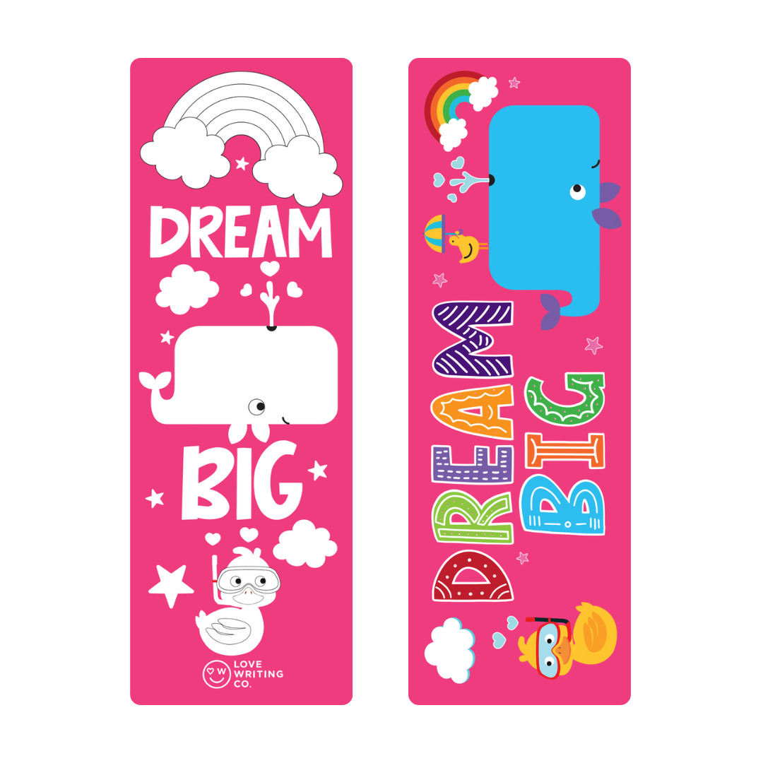 Kids' Positive Affirmation Bookmarks | Tracing & Colouring - Pack of 4