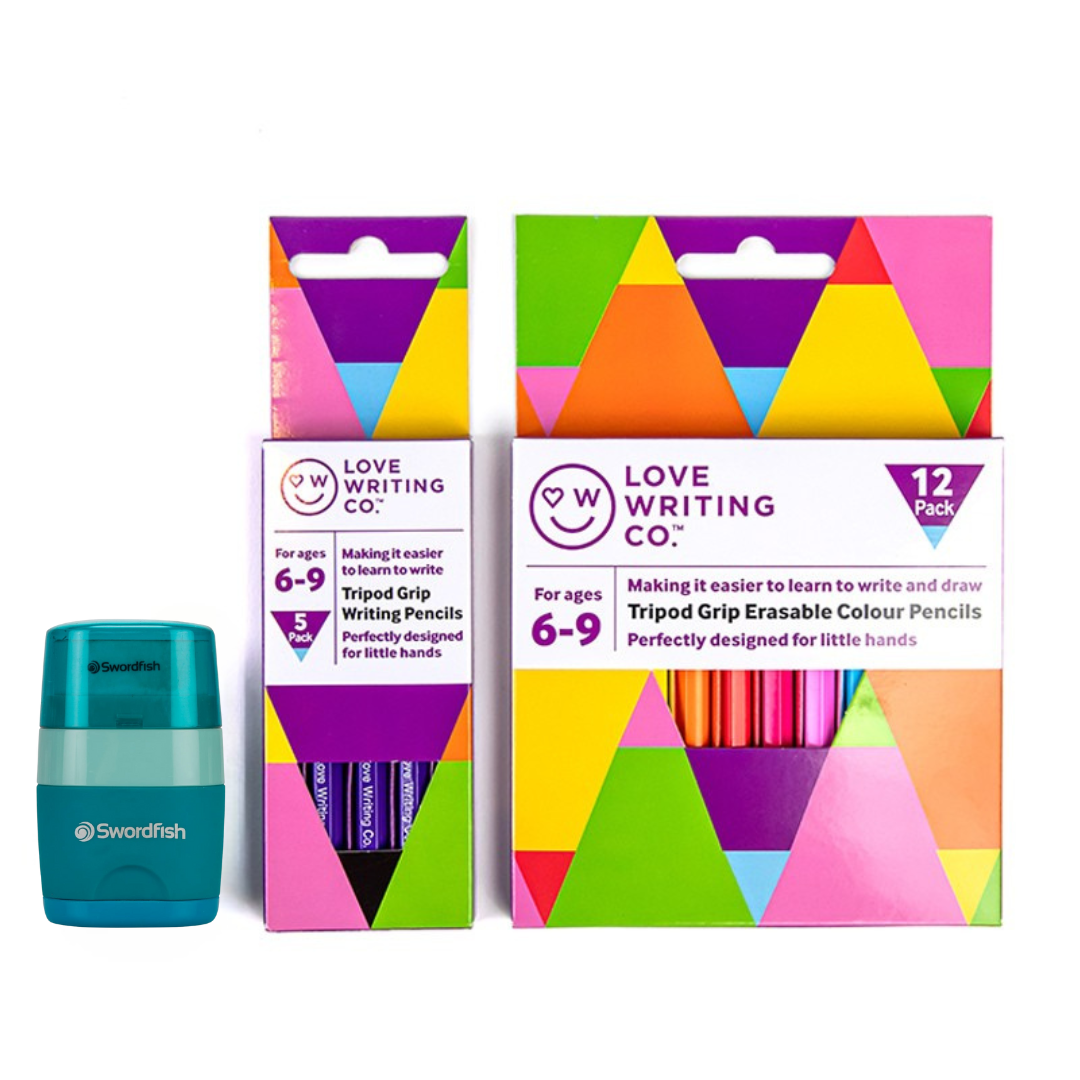 Ages 6-9 Tripod Writing & Erasable Colouring Pencil Bundle