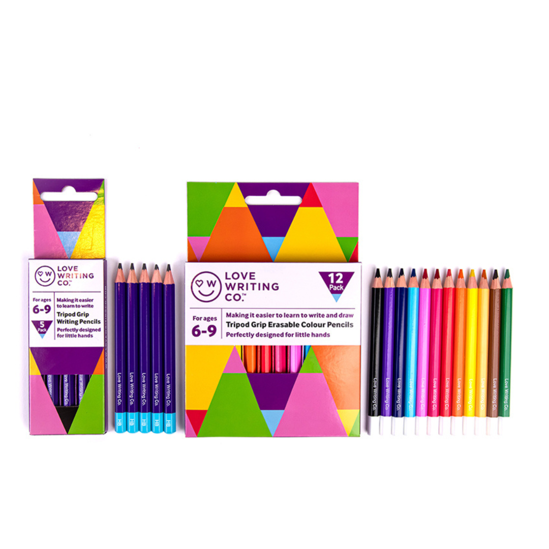 Ages 6-9 Tripod Writing & Erasable Colouring Pencil Bundle