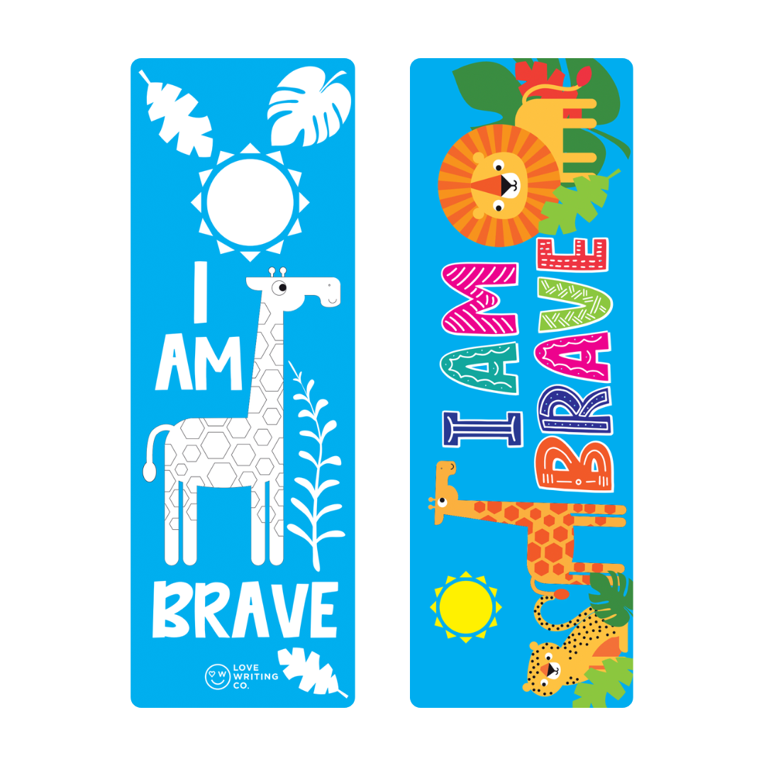 Kids' Positive Affirmation Bookmarks | Tracing & Colouring - Pack of 4