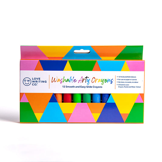 3-in-1 Fine Motor Washable Arty Crayons 12-Pack | Crayon, Pastel & Watercolour