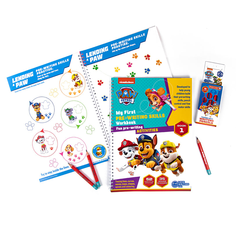 My First PAW PATROL Pre-Writing Skills Bundle | First Writing Steps Ages 2+