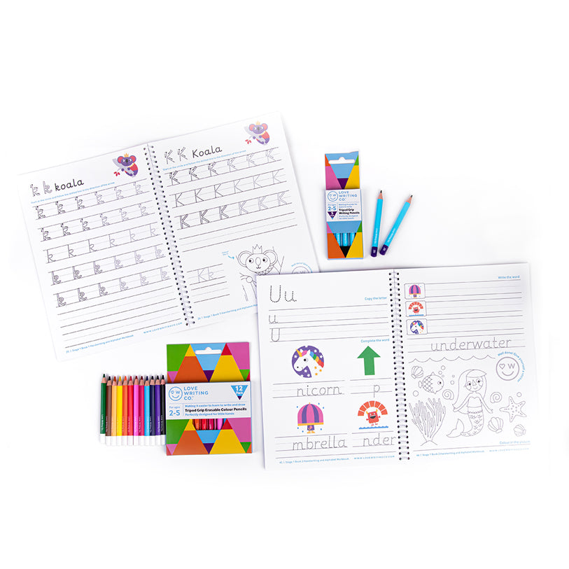 Love Writing Co. Complete Learning To Write Packs & Pencil Bundles