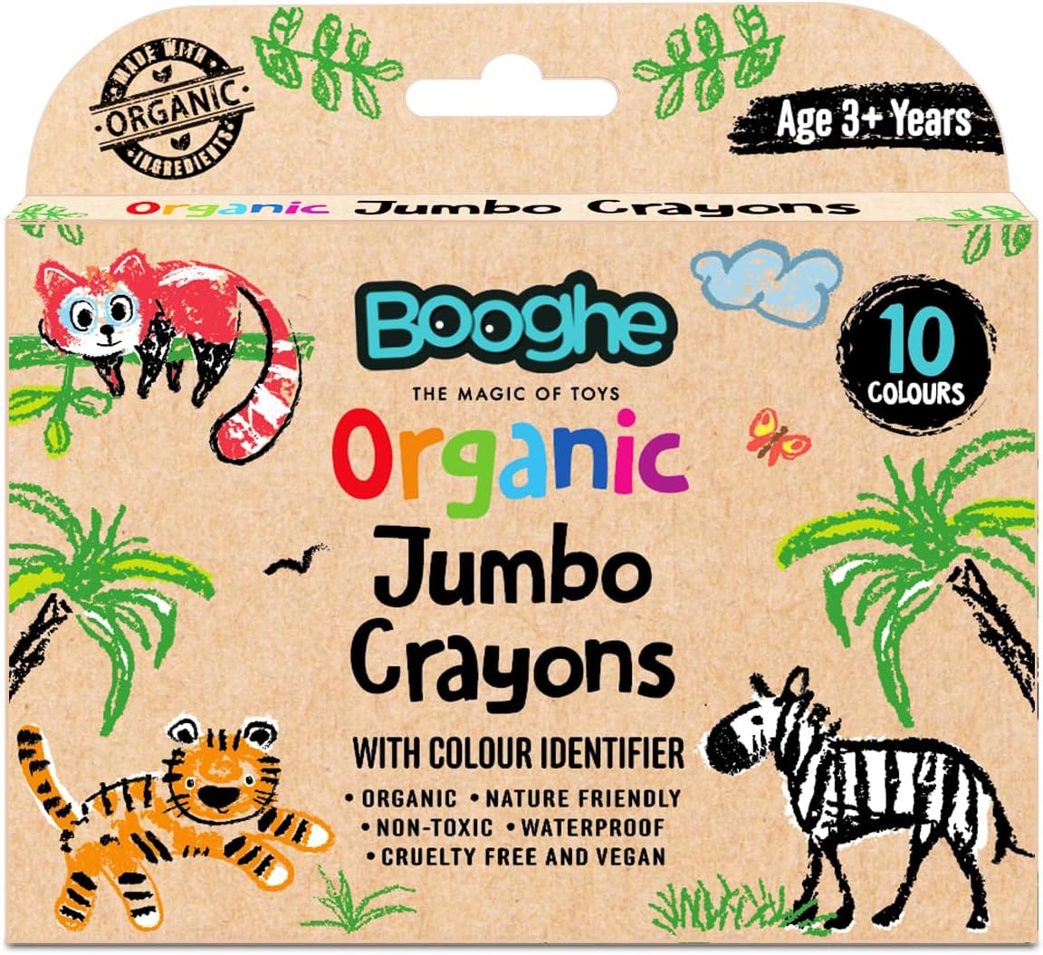 Alphabet & Drawing Activity Book, Tripod Pencils & Organic Crayons Gift Set