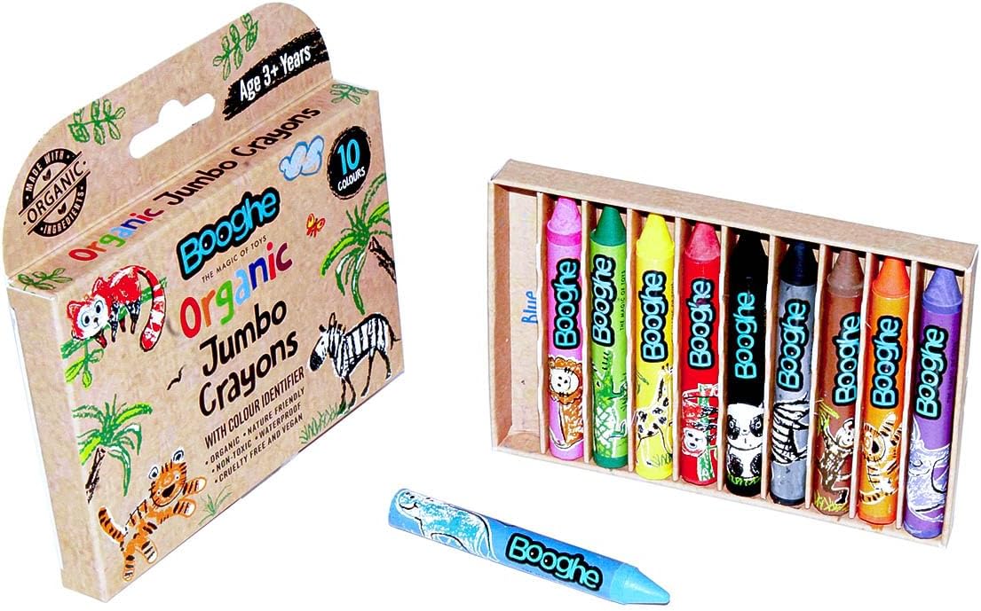 Alphabet & Drawing Activity Book, Tripod Pencils & Organic Crayons Gift Set