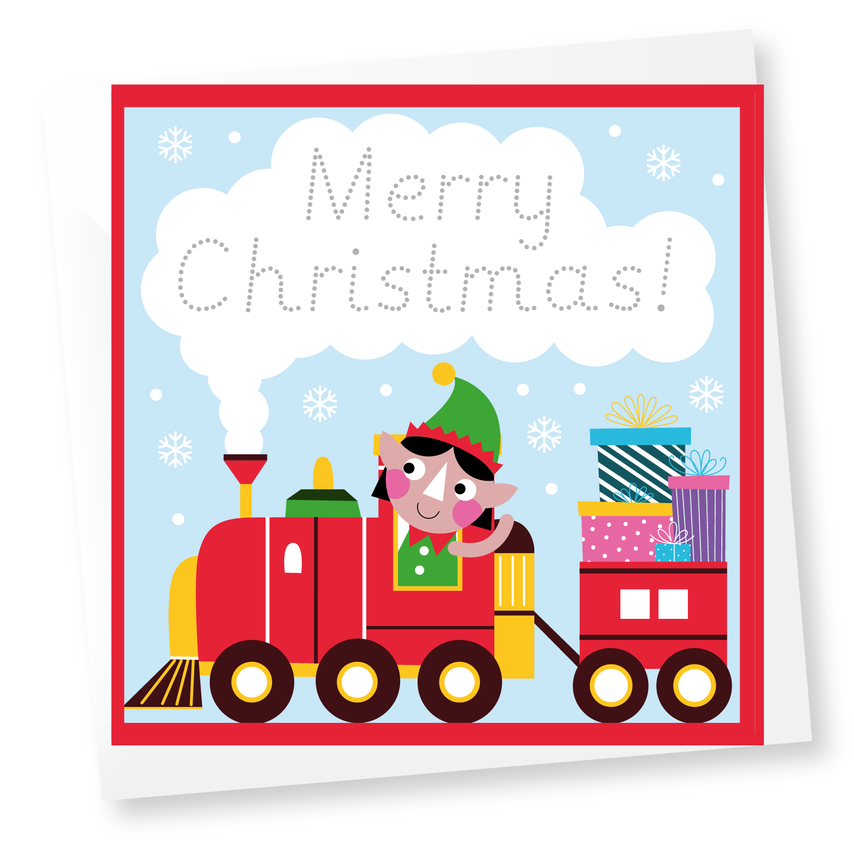 Traceable Christmas Handwriting Practice Cards for Kids-10 Pack - Trace, Colour & Draw