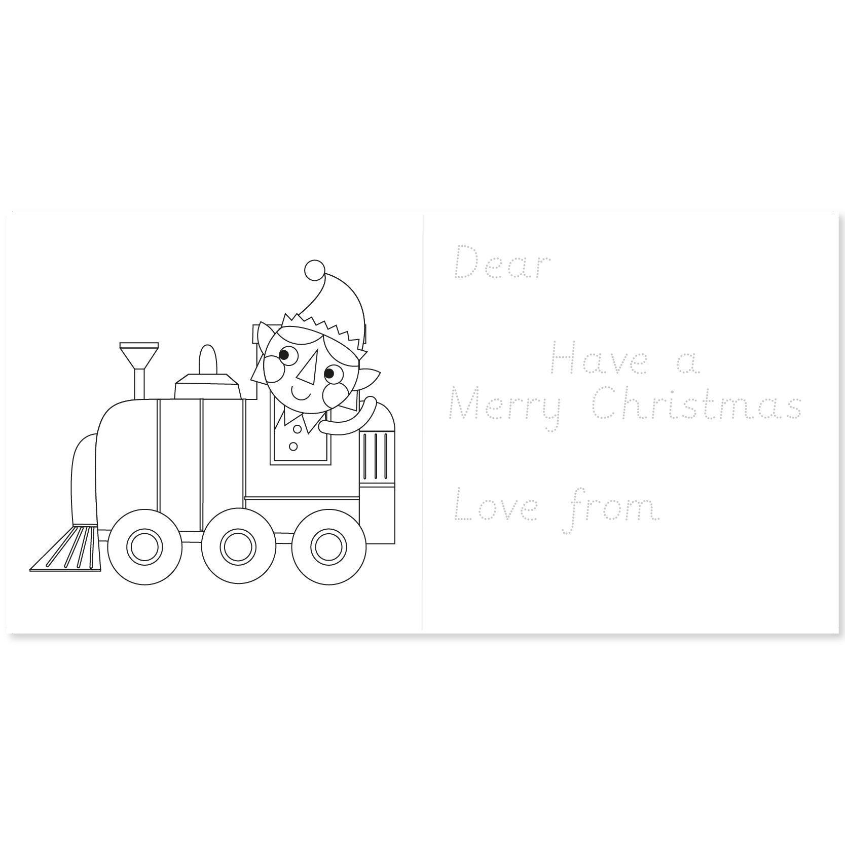 Traceable Christmas Handwriting Practice Cards for Kids-10 Pack - Trace, Colour & Draw