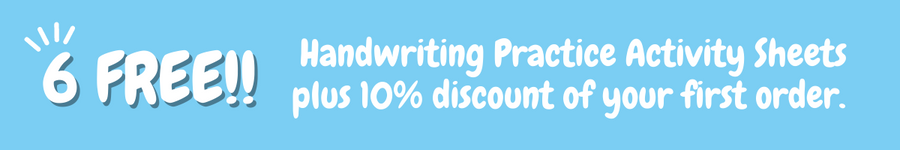 Free learning to write sheets. Free resources. Printable sheets. Learning to write is easier and fun with our high-quality handwriting practice books,  pencils and crayons for children.  The writing pencils and erasable colour pencils for children are designed to suit right and left handers whilst promoting a tripod grip.