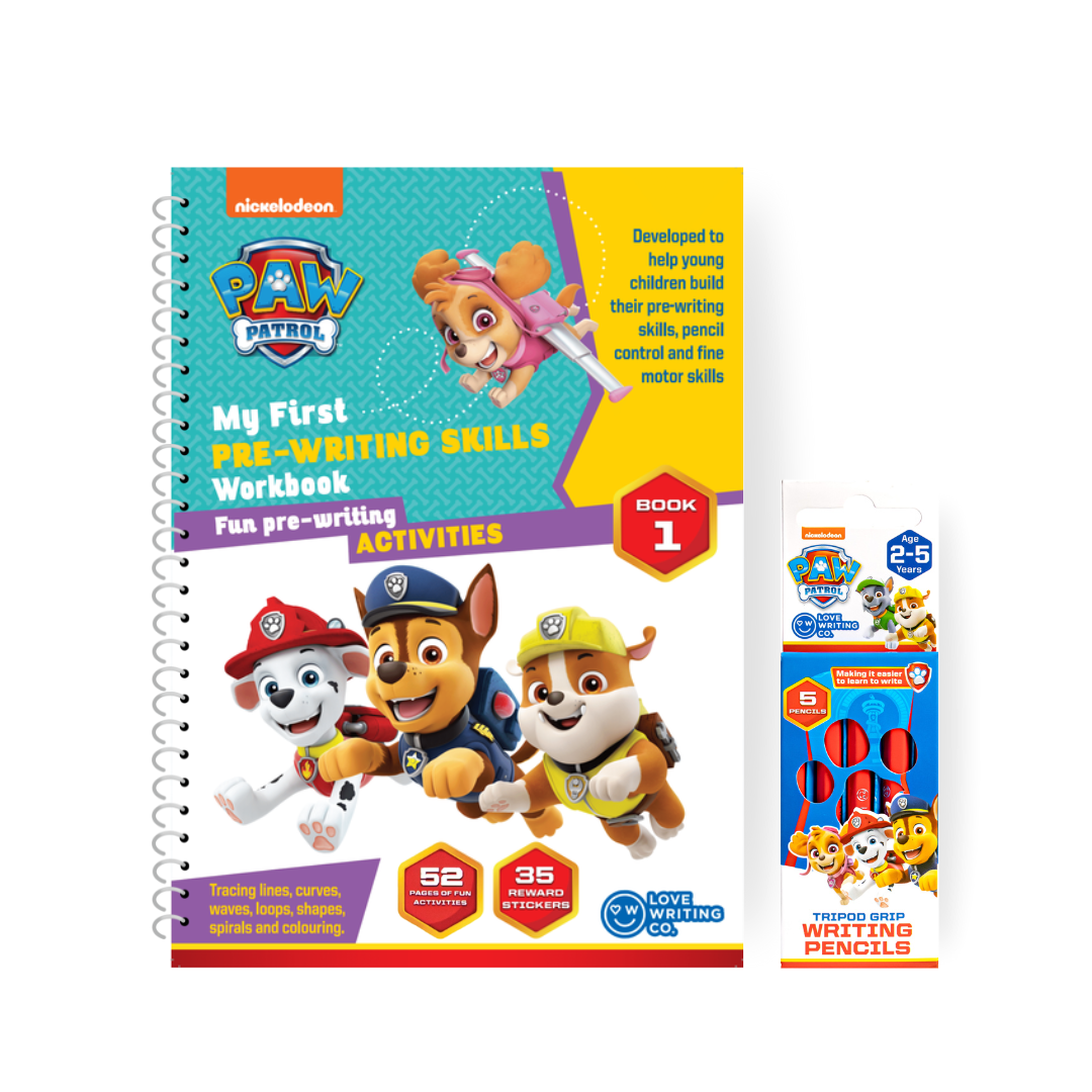 My First PAW PATROL Pre-Writing Skills Book & Pencils Set | First Writing Steps Ages 2+