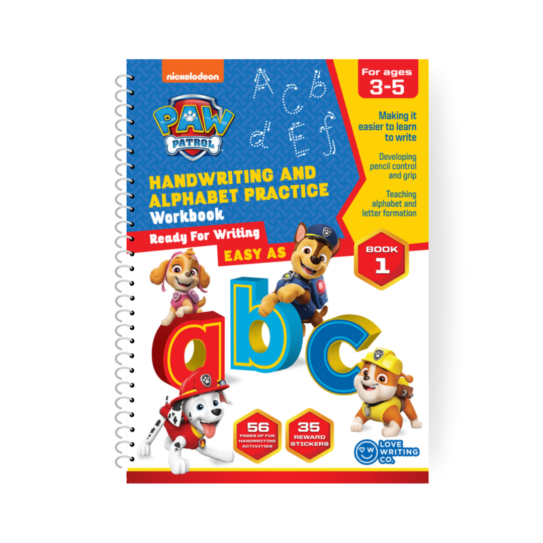 PAW PATROL Learn To Write The Alphabet Activity Book Ages 3-5