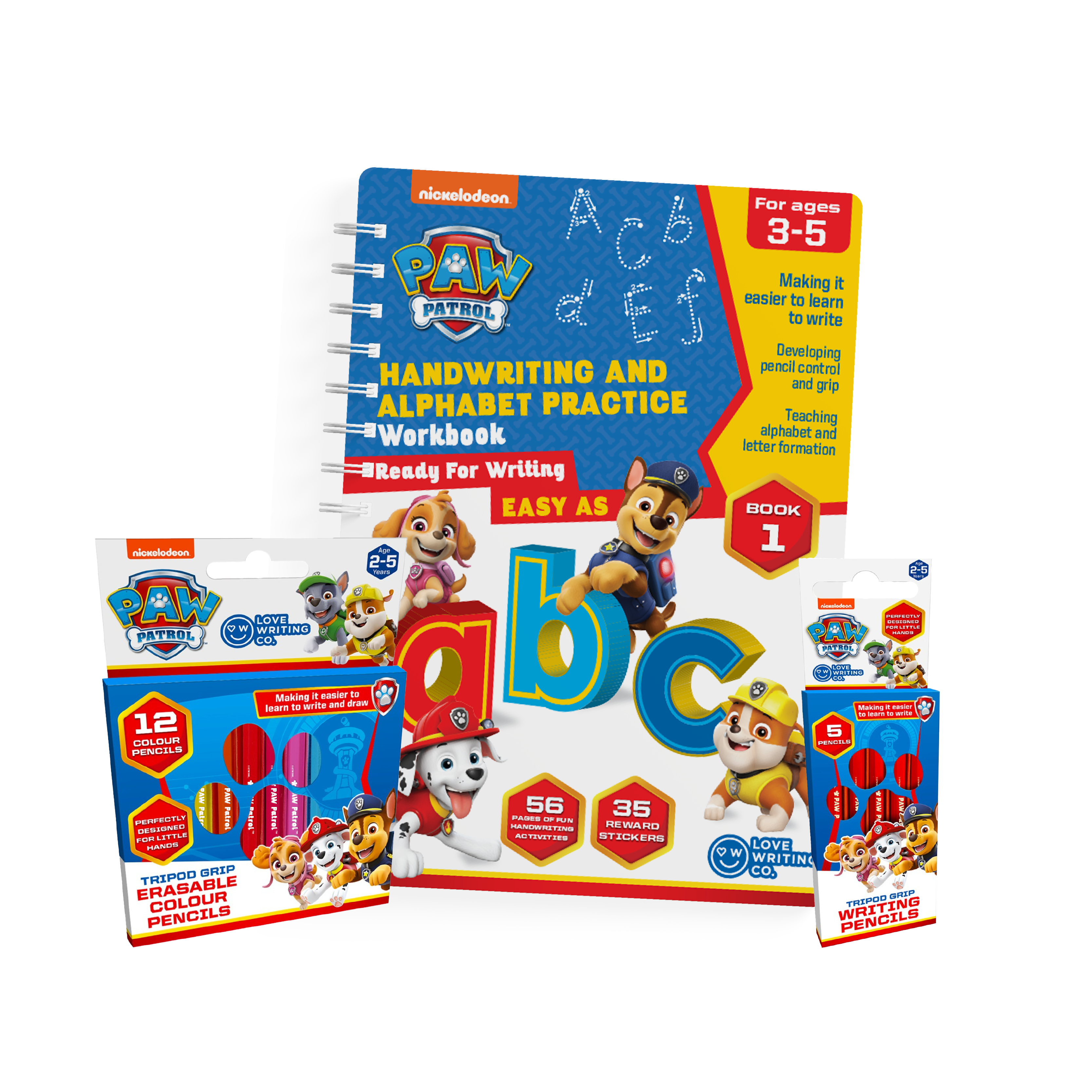 The Ultimate PAW PATROL Learn To Write The Alphabet Bundle Ages 3-5