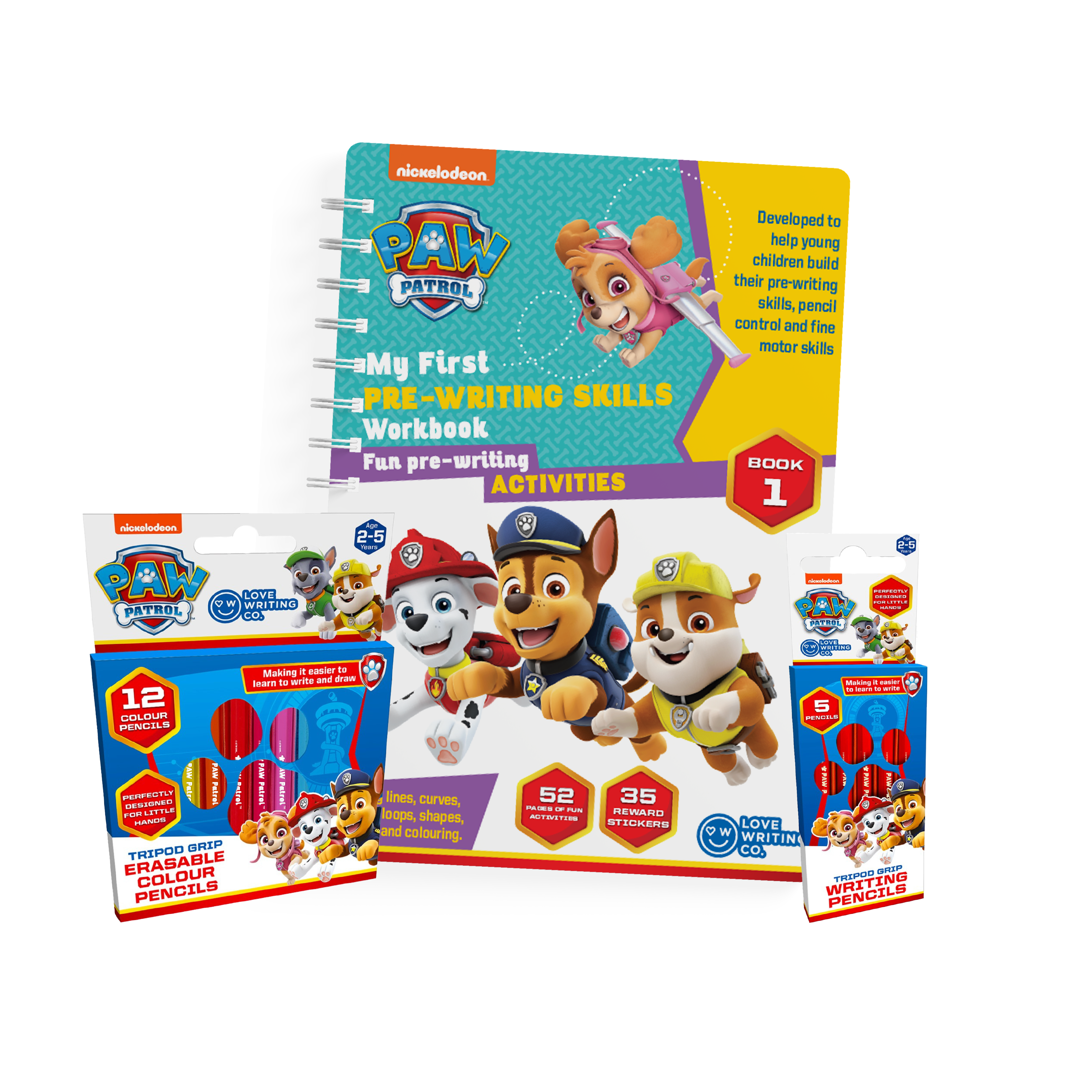 My First PAW PATROL Pre-Writing Skills Bundle | First Writing Steps Ages 2+