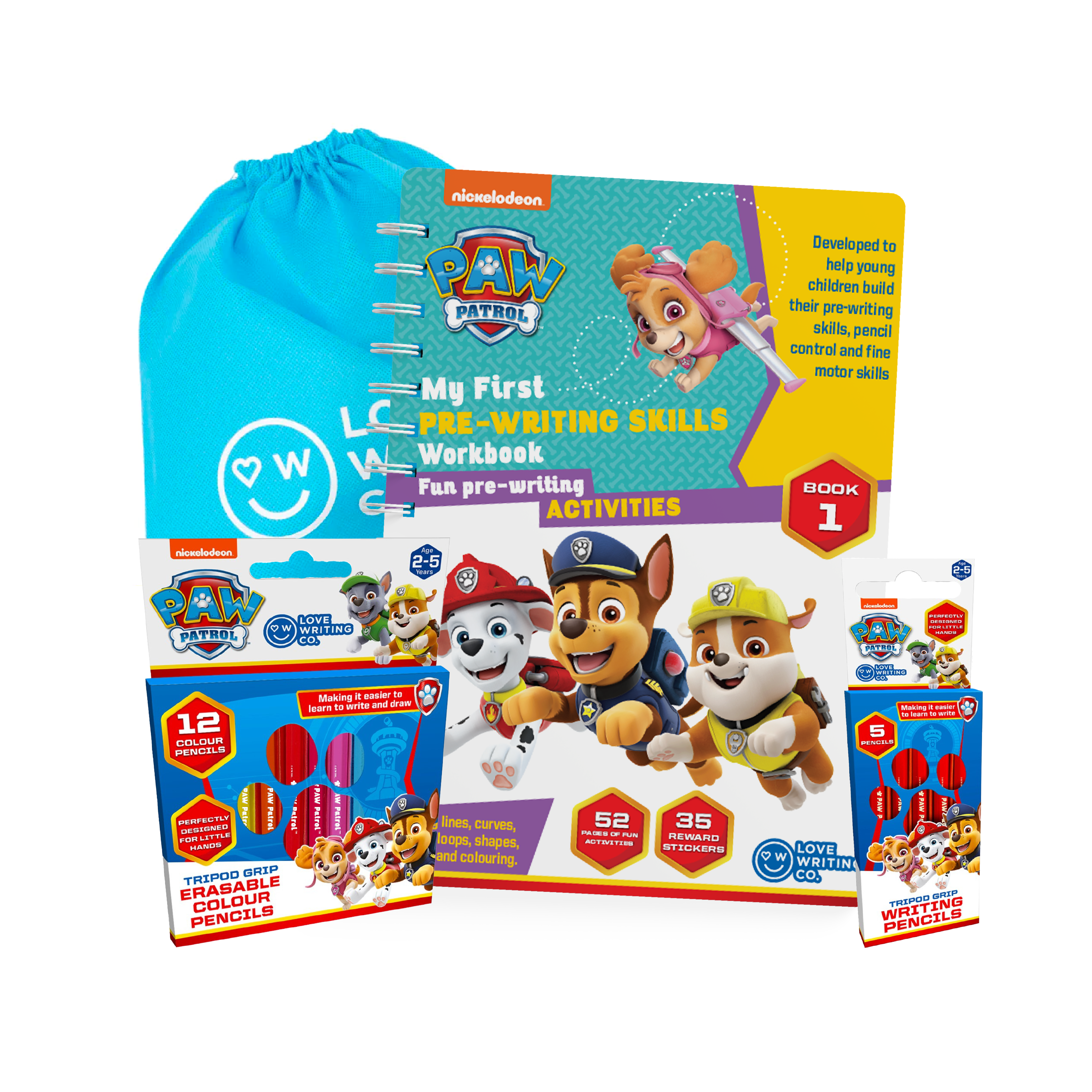 My First PAW PATROL Pre-Writing Skills Bundle | First Writing Steps Ages 2+