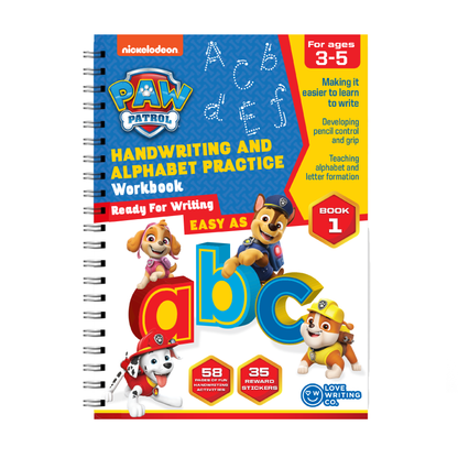 PAW PATROL Learn To Write The Alphabet Activity Book Ages 2-5