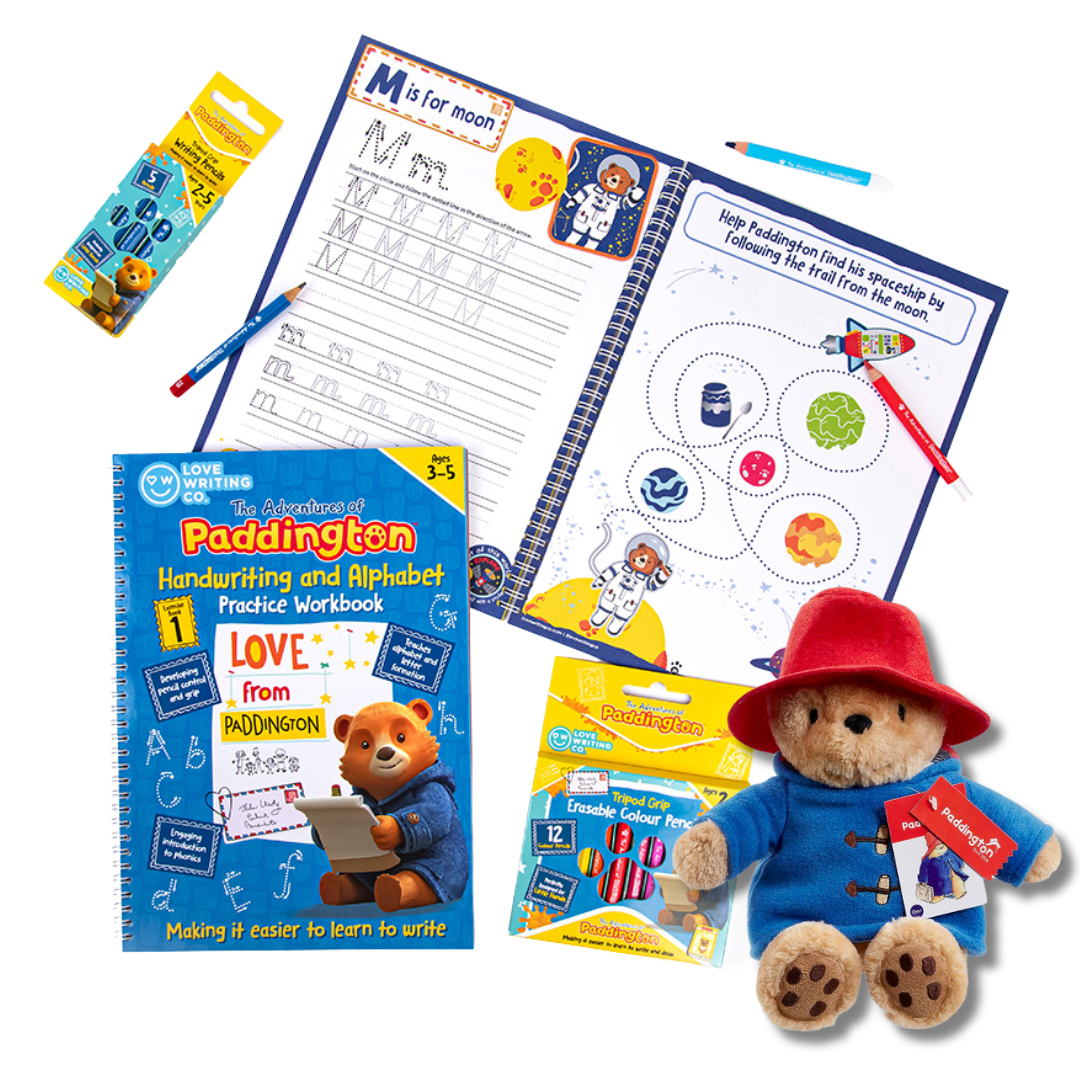 Limited Edition PADDINGTON™ Learn To Write Gift Set with Plushie Toy: Ages 3+