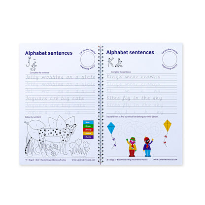 Activity workbook with stickers handwriting practice learn to write ages 6-9 activity ideas and exercises with stickers