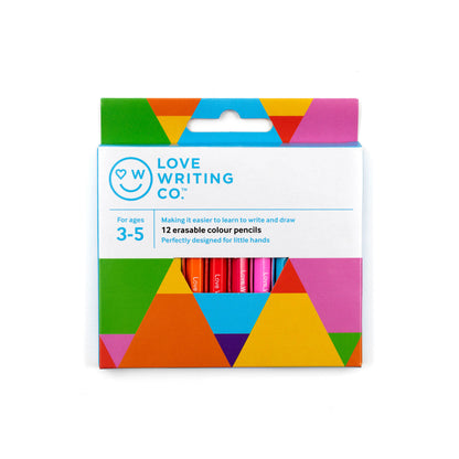 Love Writing Cos 12 erasable colour pencils