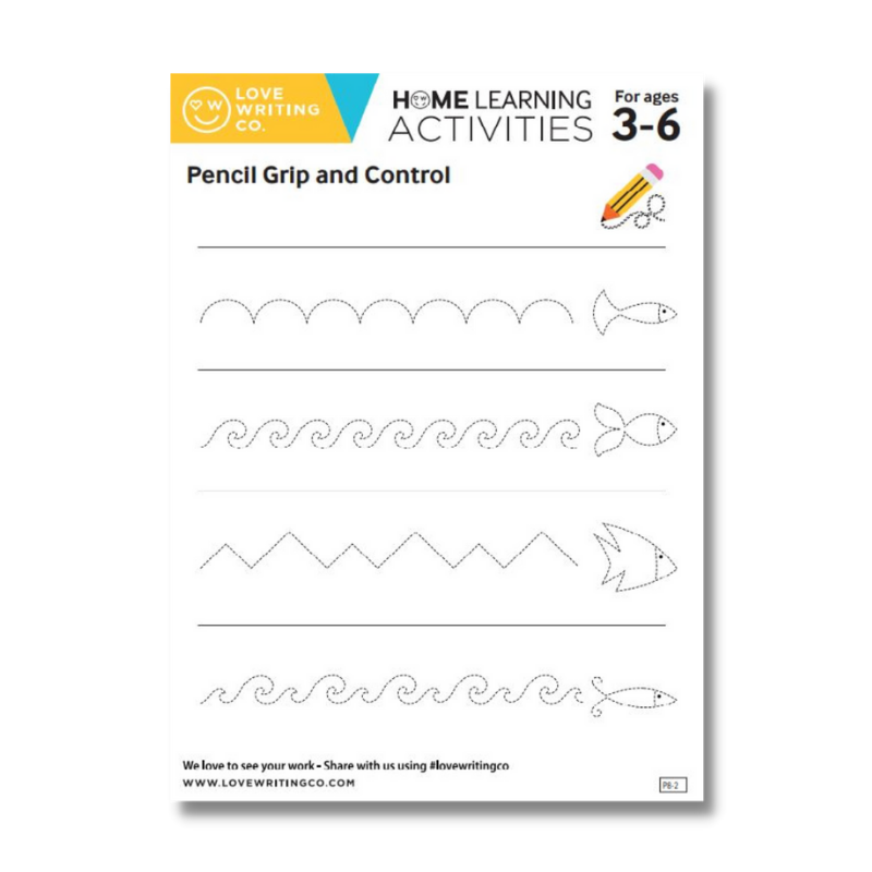 Pencil grip and control activities by Love Writing Co