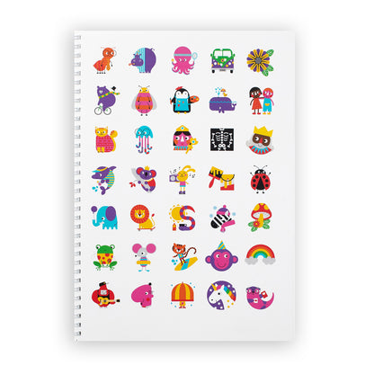Acitivity book with stickers of animated characters