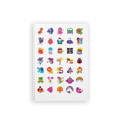 Book page with colourful stickers for children kids stationery online