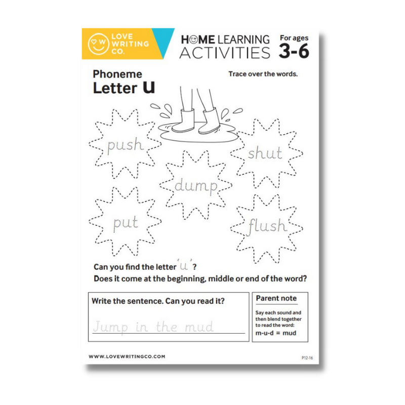 Phoneme Letter U activities