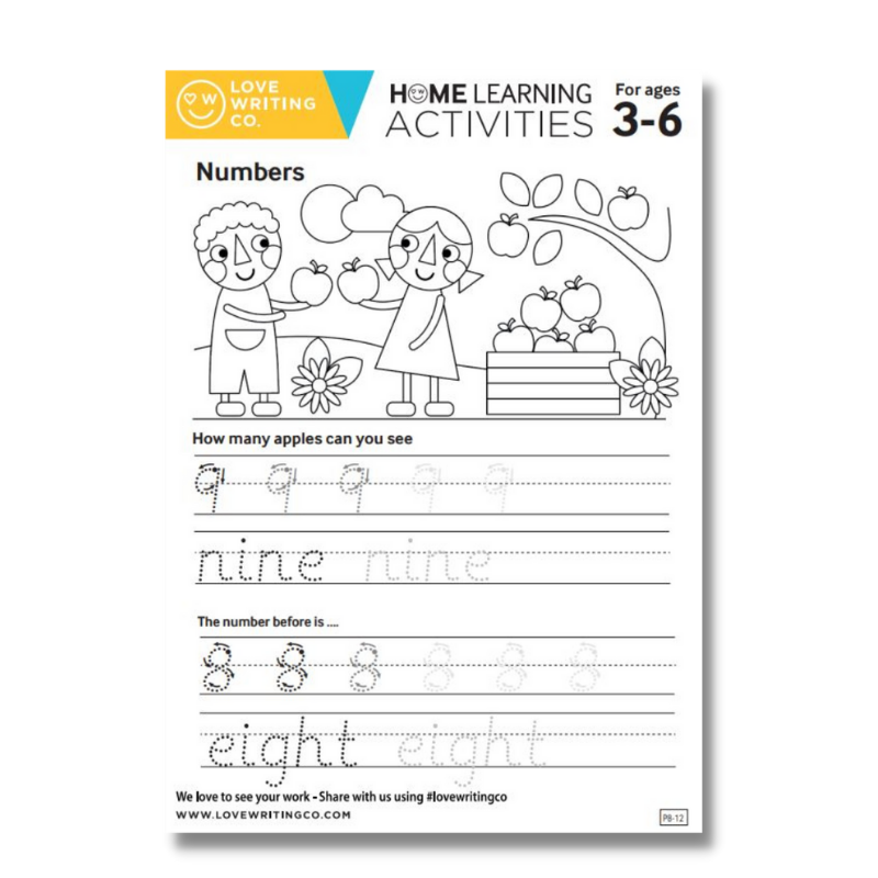 Tracing numbers 8 & 9 activities