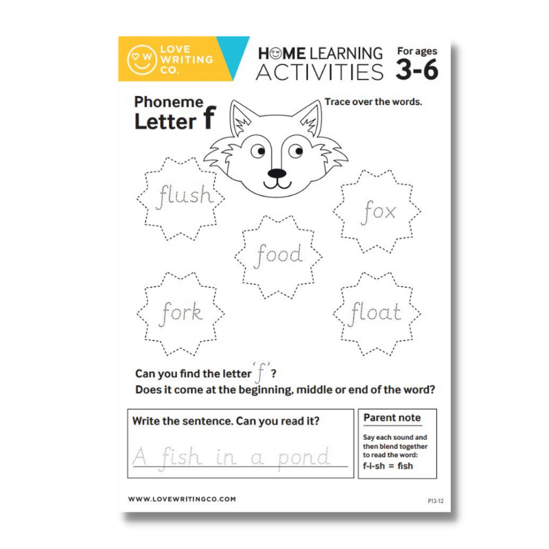 Phoneme Letter F activities