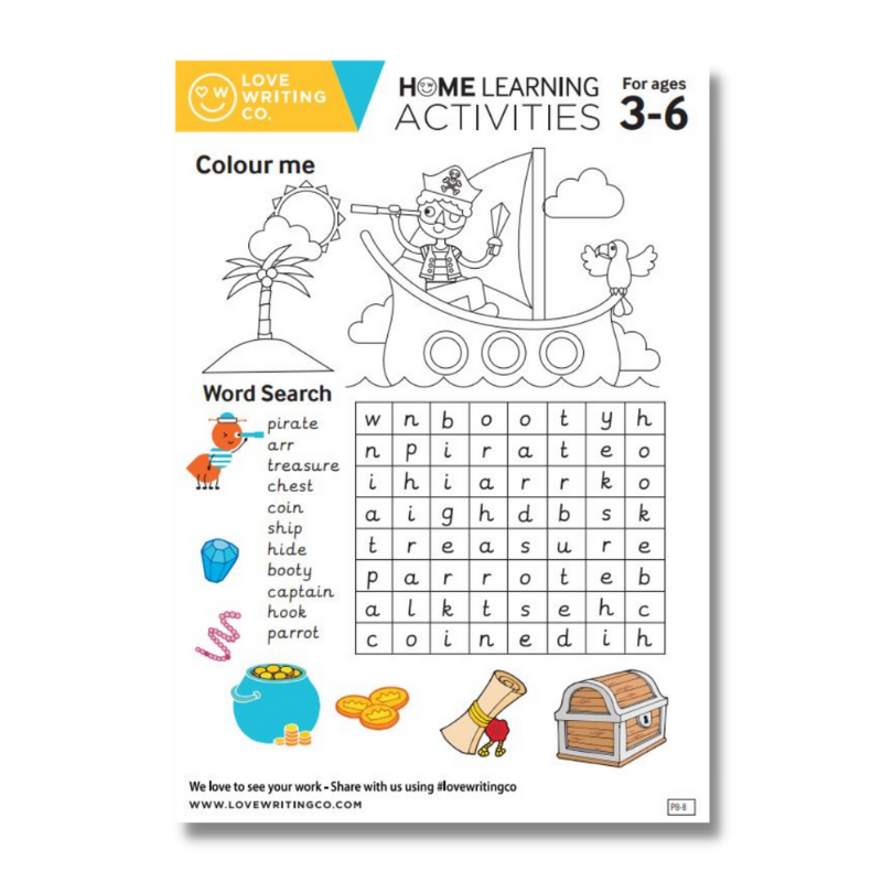 Colour me word search