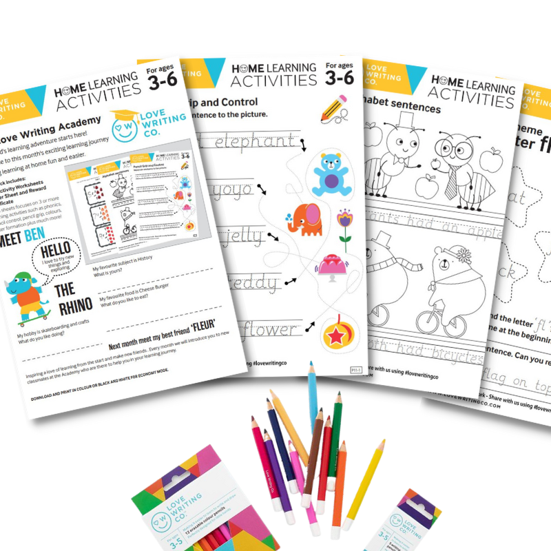 Handwriting Practice Worksheets Download Pack 11: Ages 3-6