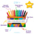 Washable crayons set with its features including twist barrel style, smooth glide tip, non-toxic