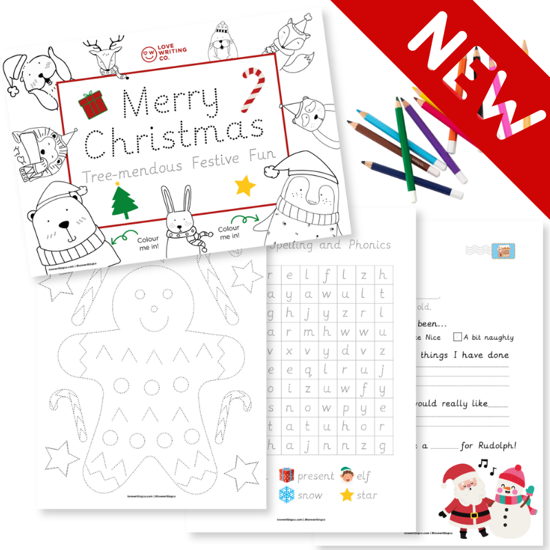 Christmas Handwriting Activity Workbook: Fun Downloadable For Kids